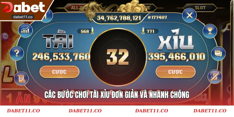 Các bước chơi tài xỉu đơn giản và nhanh chóng