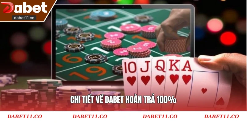 Chi tiết về Dabet hoàn trả 100%